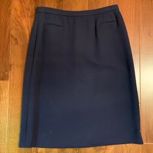 Donna Karan lined wool blend skirt